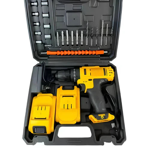 (QUEDAN 2 UNIDADES) SÚPER KIT DE TALADRO  DE WALT + 26 ACCESORIO DE REGALO Y 2 BATERÍAS RECARGABLES (PAGO CONTRA-ENTREGA)