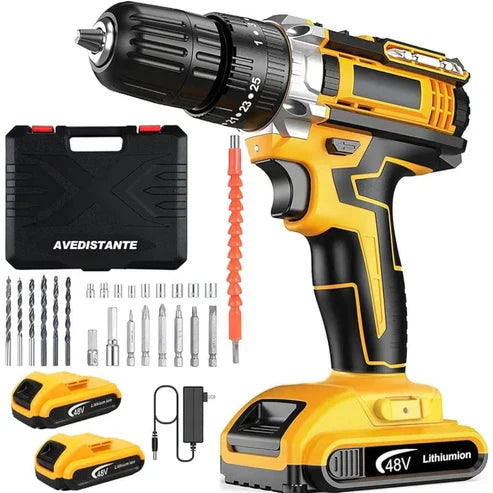 (QUEDAN 2 UNIDADES) SÚPER KIT DE TALADRO  DE WALT + 26 ACCESORIO DE REGALO Y 2 BATERÍAS RECARGABLES (PAGO CONTRA-ENTREGA)