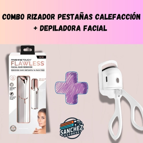 PROMOCIÓN IMPERDIBLE SOLO HOY | Depiladora Facial FlawLess + Rizador Pestanas