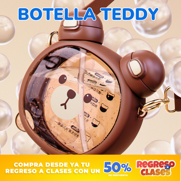 ¡OFERTA VÁLIDA SOLO HASTA FINAL DE MES! | BOTELLA DE AGUA  TEDDY + GUIA | ¡REGRESO A CLASES!